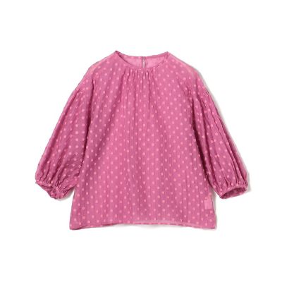 フラワーカットジャカード パフスリーブブラウス | maison
