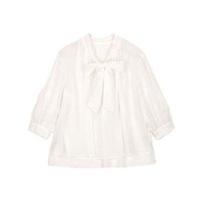スムースラミー　バイヤスボウタイブラウス