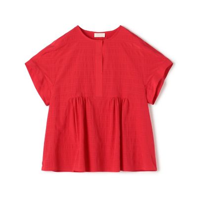 ＜maison TOMORROWLAND＞ボーダーサッカー　サックブラウス