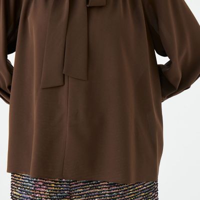 シアートロピカル ボウタイブラウス | maison TOMORROWLAND/メゾン