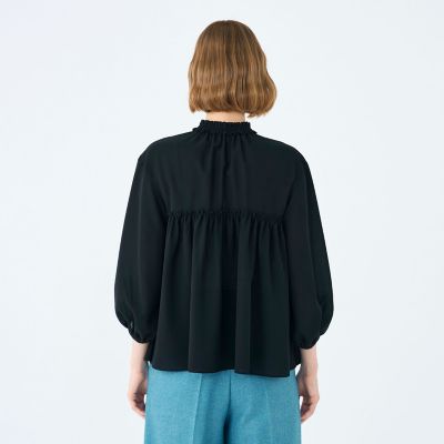 美品 エディション トゥモローランド 定価1,8万 ギャザーブラウス W138 TOMORROWLAND collection（トゥモローランドコレクション）の
