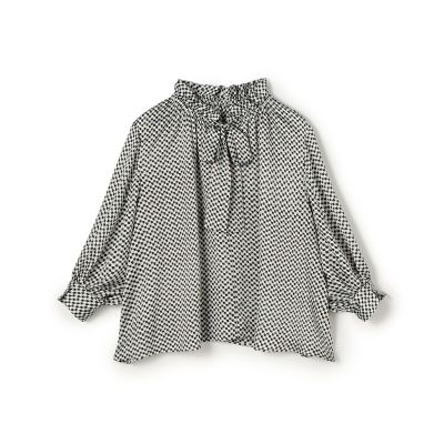 トゥモローランド ベジタブルリーフプリントブラウス ベジタブルリーフプリント ネックギャザーブラウス | maison