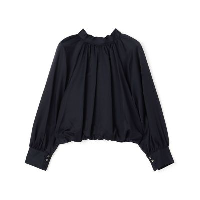 コットンシルクサテン 2－wayボウタイブラウス | maison