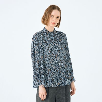 ブローフラワープリント フリルブラウス | maison TOMORROWLAND/メゾン
