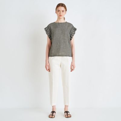 WEB・一部店舗限定】カラミ フリルスリーブブラウス | maison