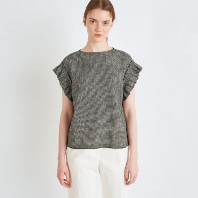 WEB・一部店舗限定】カラミ フリルスリーブブラウス | maison