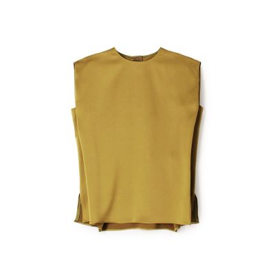 ＜maison TOMORROWLAND＞ノーブルサテン　ノースリーブブラウス