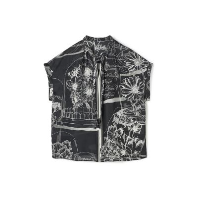 ＜maison TOMORROWLAND＞【別注】ｍａｎｉｐｕｒｉ　ｆｏｒ　Ｂａｌｌｓｅｙ　Ｇｌａｓｓ　ｄｏｍｅ　Ｆｌｏｗｅｒ　ボウタイブラウス