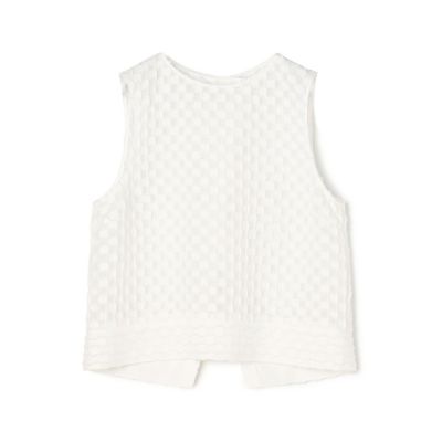 ＜maison TOMORROWLAND＞グリッドカットジャカード　ノースリーブブラウス