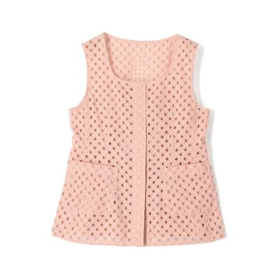 ＜maison TOMORROWLAND＞コモンフラワーエンブロイダリー　Ｕネックジレブラウス