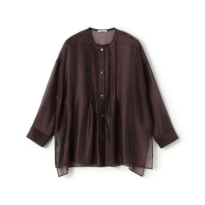 ＜maison TOMORROWLAND＞【予約商品５月上旬以降順次お届け】セルロースポリエステルオーガンジー　ランダムタックブラウス