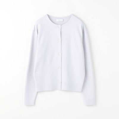 キュプラスムース　クルーネックカーディガン
