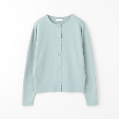キュプラスムース　クルーネックカーディガン