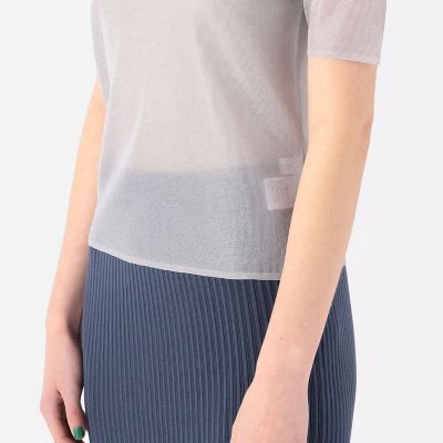 シャイニーラメ　クルーネックプルオーバー