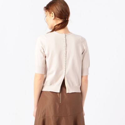 セール】 コットンポリエステル バックパールボタン2-wayプル