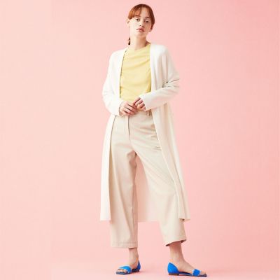 コットンスムース　ロングカーディガン