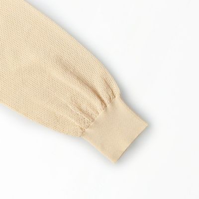 コットンポリエステルメッシュ　ジップアップニットブルゾン