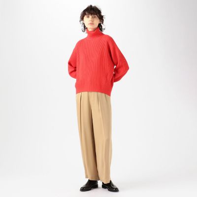 ウールリンクスリブ　タートルネックプルオーバー