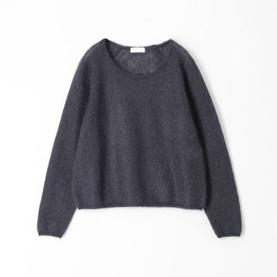 モヘヤシルク　クルーネックプルオーバー