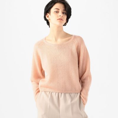 モヘヤシルク　クルーネックプルオーバー