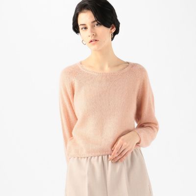 モヘヤシルク　クルーネックプルオーバー