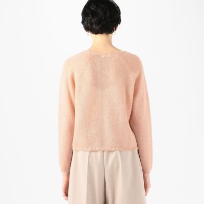 モヘヤシルク　クルーネックプルオーバー