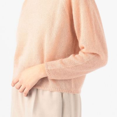 モヘヤシルク　クルーネックプルオーバー