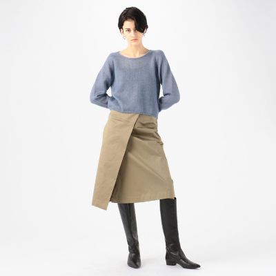 モヘヤシルク　クルーネックプルオーバー