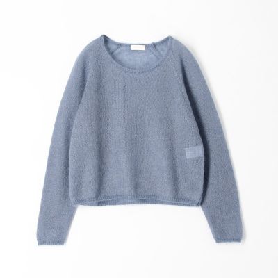 モヘヤシルク　クルーネックプルオーバー