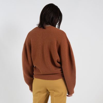 ウールセーブルカシミヤ　フロントスリットプルオーバー