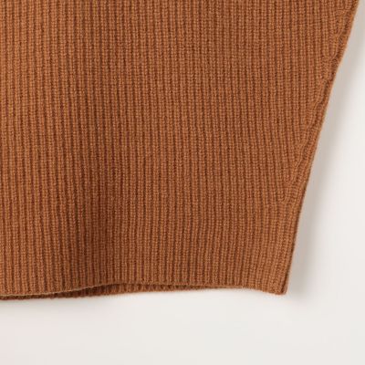 ウールセーブルカシミヤ　フロントスリットプルオーバー