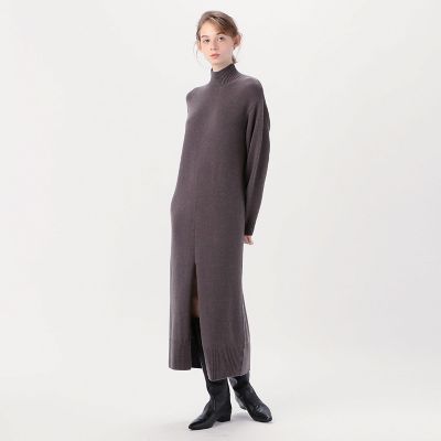 ウールセーブルカシミヤ フロントスリットワンピース | maison