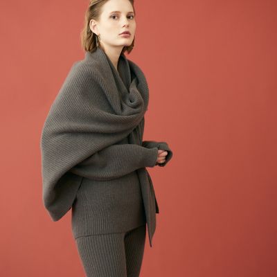 ウールセーブルカシミヤ　ストールカーディガン