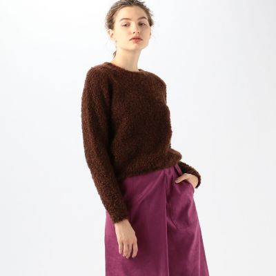 カールモヘヤカシミヤシルク　クルーネックプルオーバー