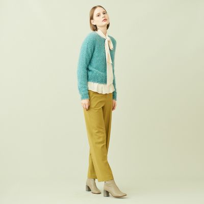 カールモヘヤカシミヤシルク　クルーネックプルオーバー