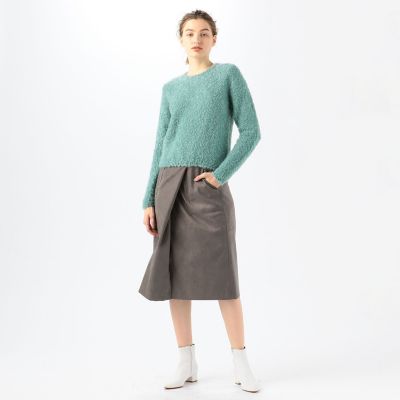 カールモヘヤカシミヤシルク　クルーネックプルオーバー