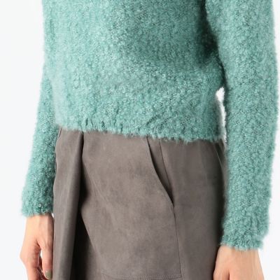 カールモヘヤカシミヤシルク　クルーネックプルオーバー