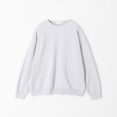 ダブルシルケットコットン　クルーネックプルオーバー