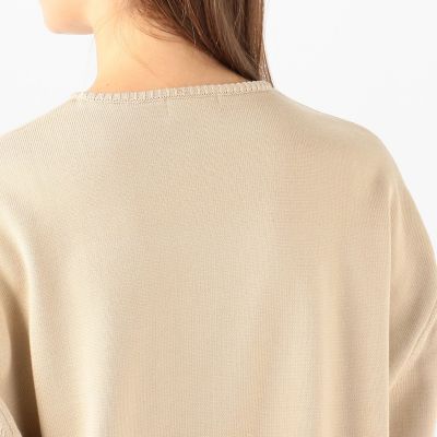 ダブルシルケットコットン　クルーネックプルオーバー