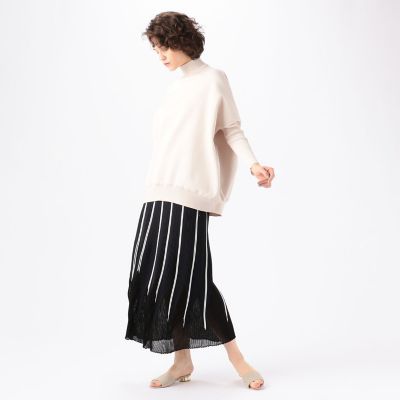 ポリエステルコットンスムース　ハイネックプルオーバー
