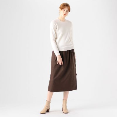 カシミヤシルクスムース　クルーネックプルオーバー