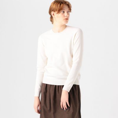 カシミヤシルクスムース　クルーネックプルオーバー