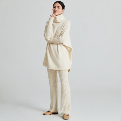 ウールセーブルカシミヤ　ハイネックプルオーバー