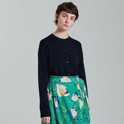 ＜maison TOMORROWLAND＞ハイツイストウールシルク　クルーネックカーディガン