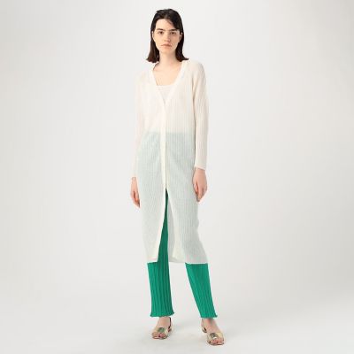 ペーパーストレッチ　ロングカーディガン