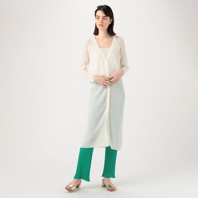ペーパーストレッチ　ロングカーディガン