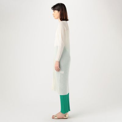ペーパーストレッチ　ロングカーディガン