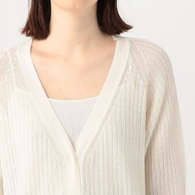ペーパーストレッチ　ロングカーディガン