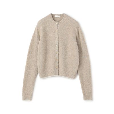 シャイニーモール　クルーネックカーディガン