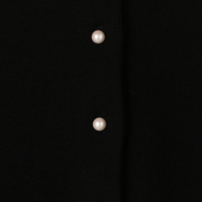 ウールコットンパールコンビ クルーネックカーディガン | maison
